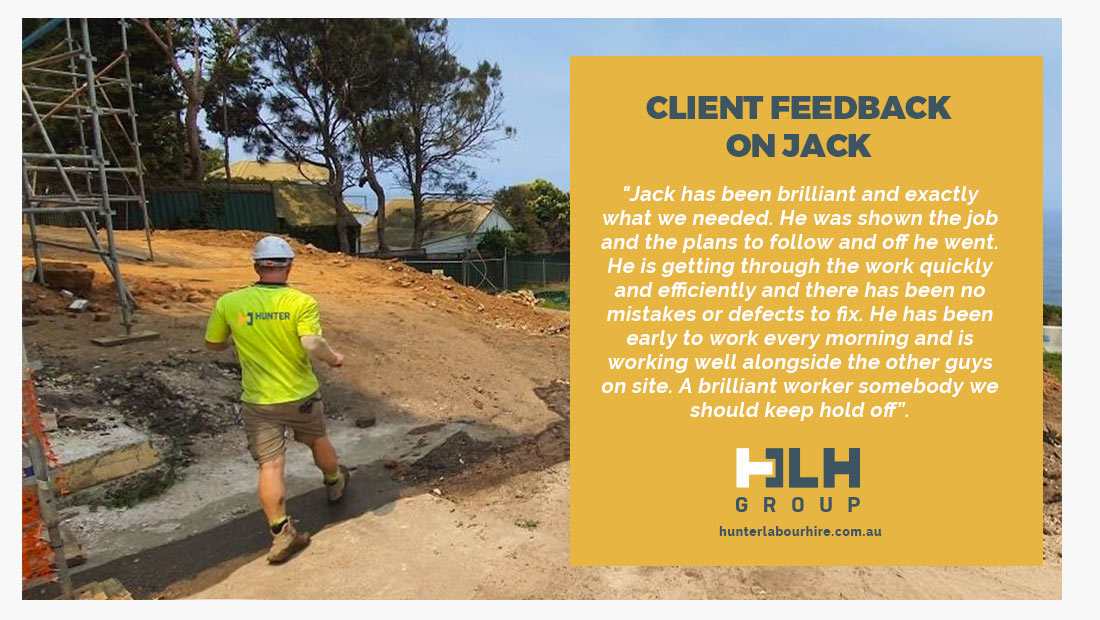 Client Feedback Jack Murphy HLH Group - Employee of the Month July 2020 - Sydney
